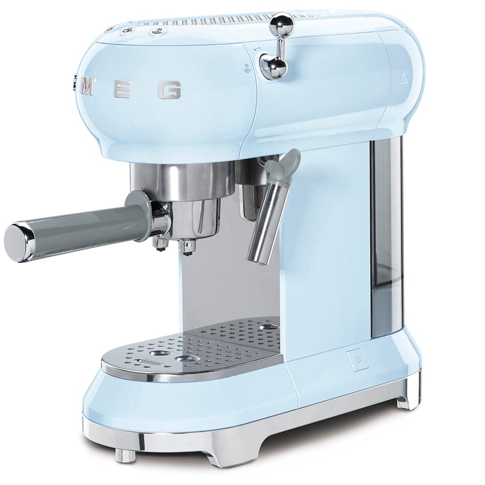 smeg COFFEE MACHINE Smeg 50'S Style Espresso Manual Coffee Machine Pastel Blue ECF01PBSA (7478657253465)