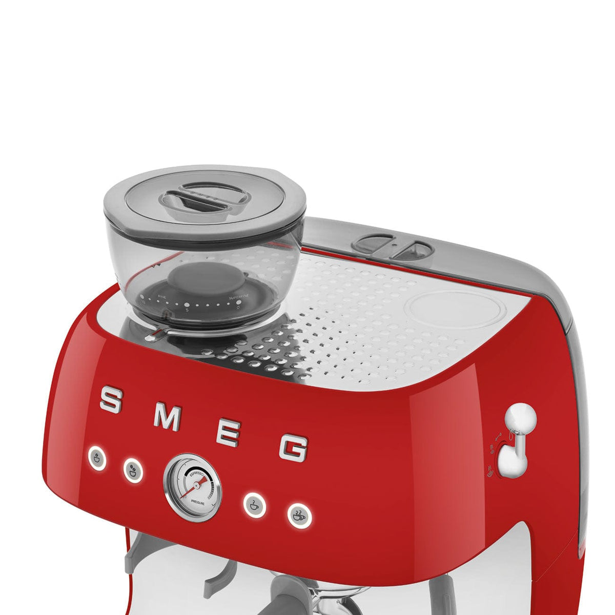 smeg COFFEE MACHINE Smeg 50's Style Espresso Manual Coffee Machine Red EGF03RDEU (7707206746201)