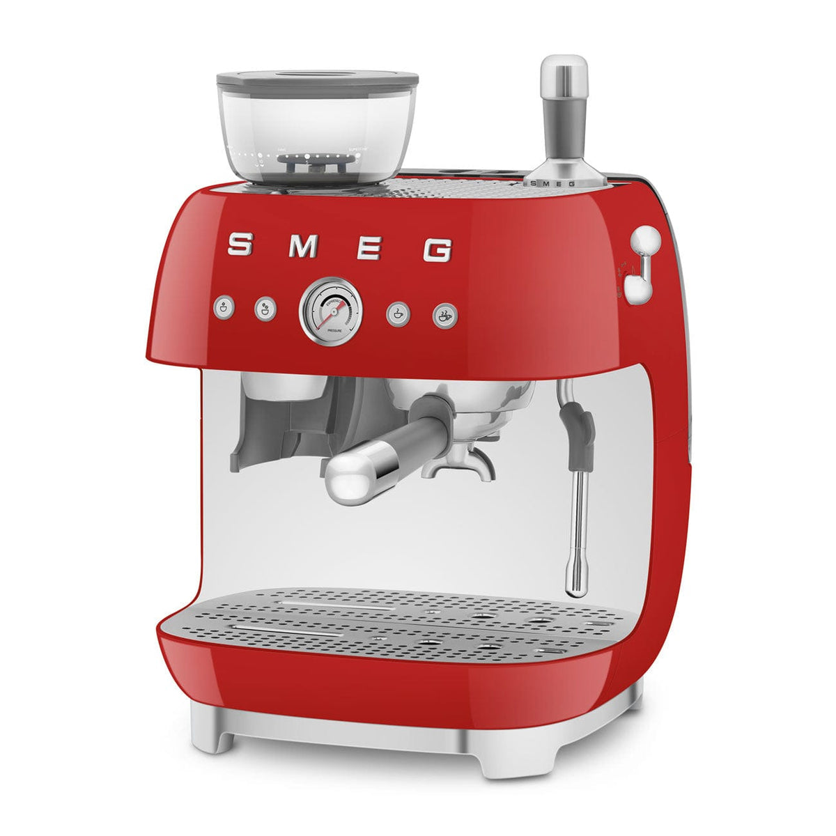 smeg COFFEE MACHINE Smeg 50's Style Espresso Manual Coffee Machine Red EGF03RDEU