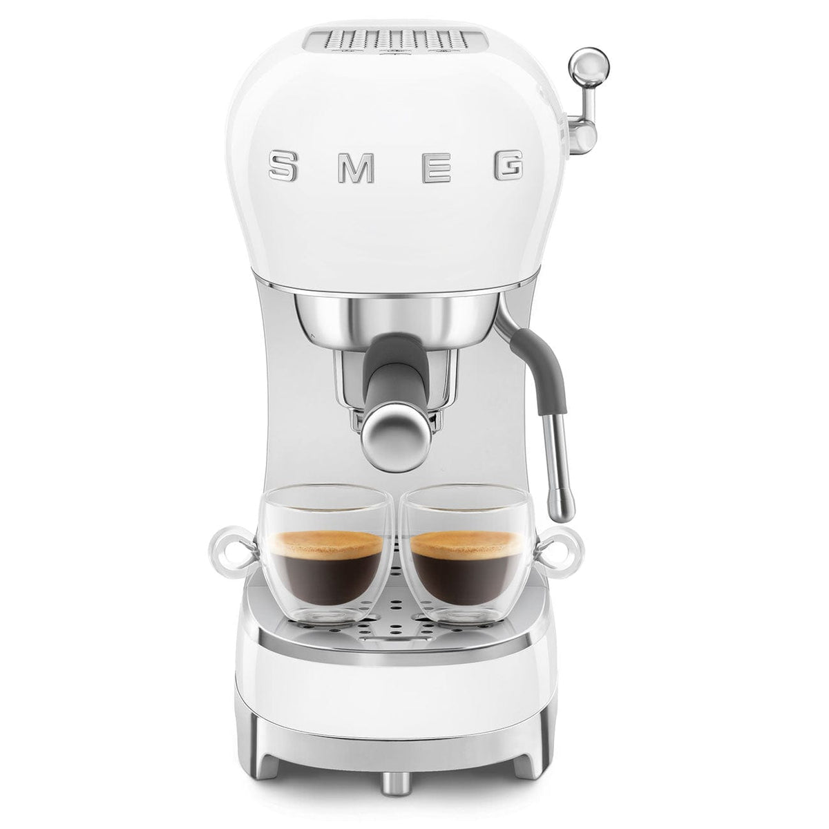 smeg COFFEE MACHINE Smeg 50's Style Espresso Manual Coffee Machine White ECF02WHEU (7672441798745)
