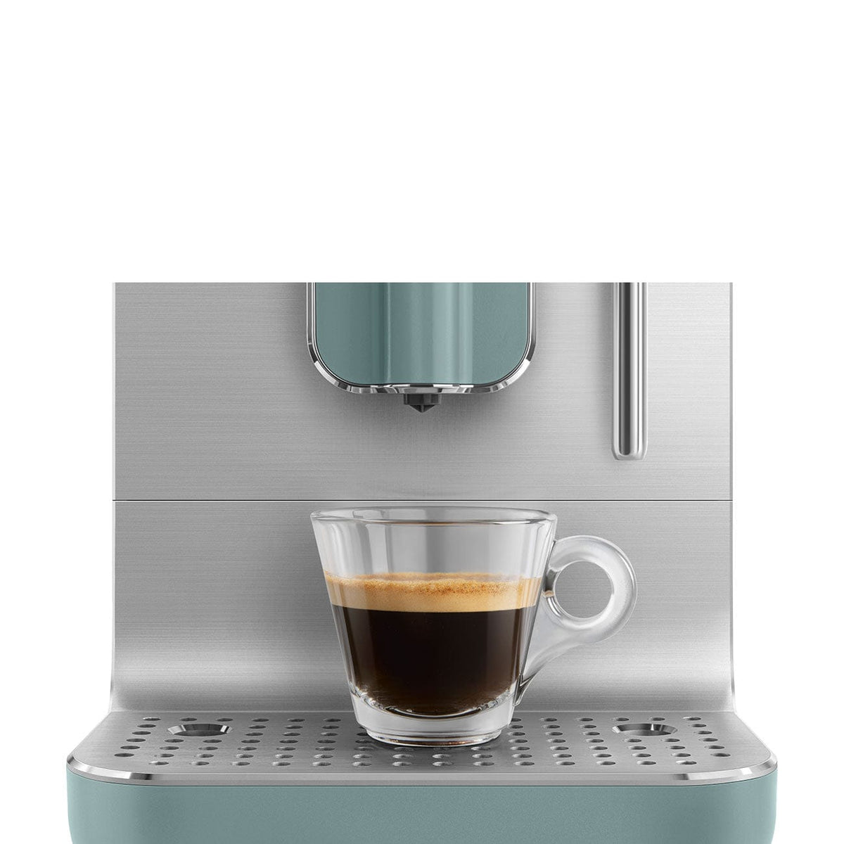 smeg COFFEE MACHINE Smeg Bean-to-Cup Automatic Espresso Coffee Machine with Steam Wand Matt Emerald Green BCC12EGMEU