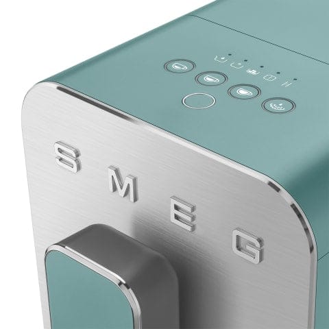 smeg COFFEE MACHINE Smeg Bean-to-Cup Automatic Espresso Coffee Machine with Steam Wand Matt Emerald Green BCC12EGMEU