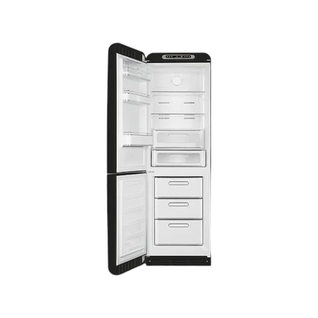 smeg Fridge Smeg 301L Glossy Black Retro Fridge freezer –FAB32RBL5