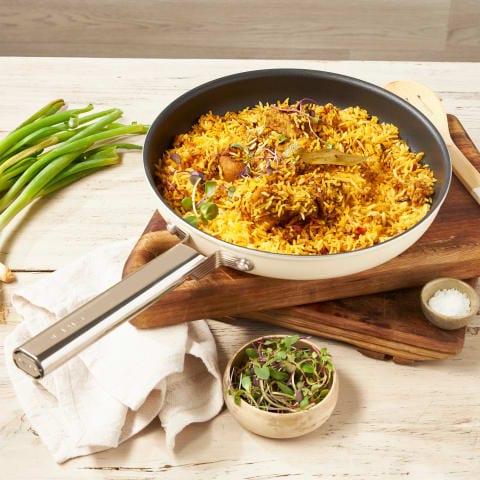 smeg FRYING PAN Smeg 24cm Frying Pan Cream CKFF2401CRM (7573429551193)