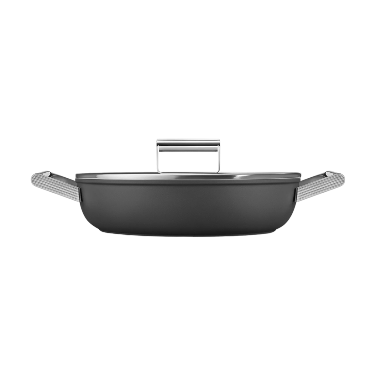 SMEG FRYING PAN Smeg 28cm Deep Pan With Lid Black CKFD2811BLM (2061569949785)