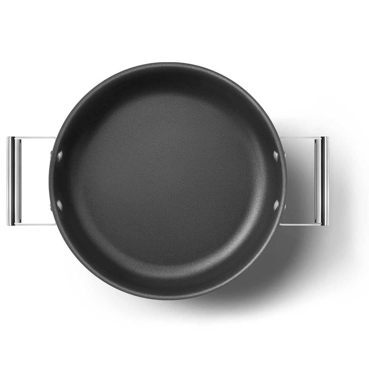 SMEG FRYING PAN Smeg 28cm Deep Pan With Lid Black CKFD2811BLM