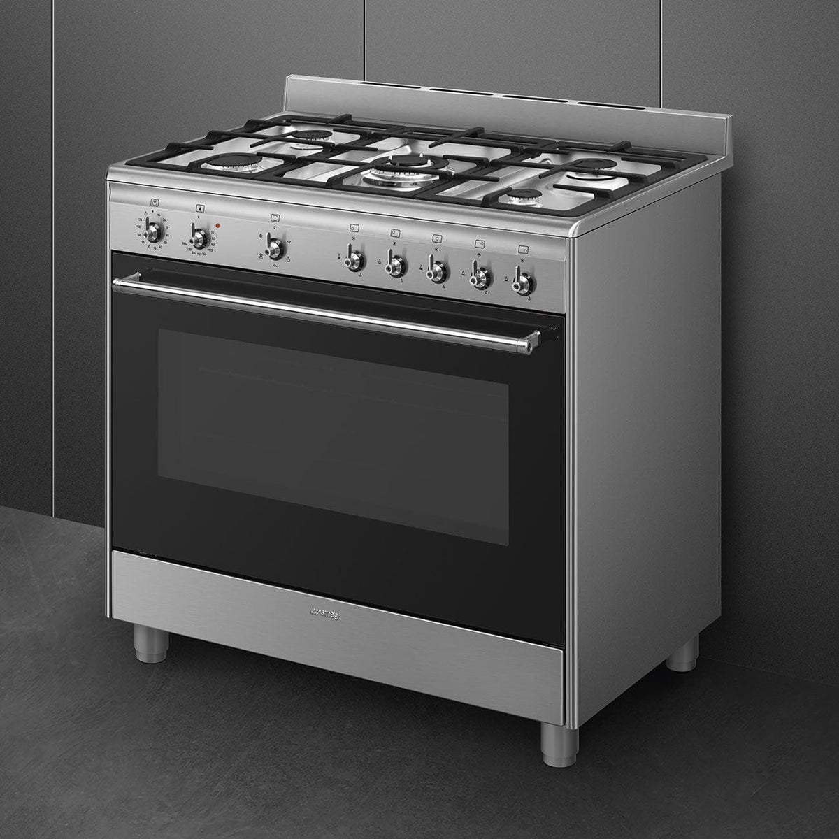 Smeg GAS/ELECTRIC STOVE Smeg 90cm Gas Stove SSA91GGX2 (7825645404249)