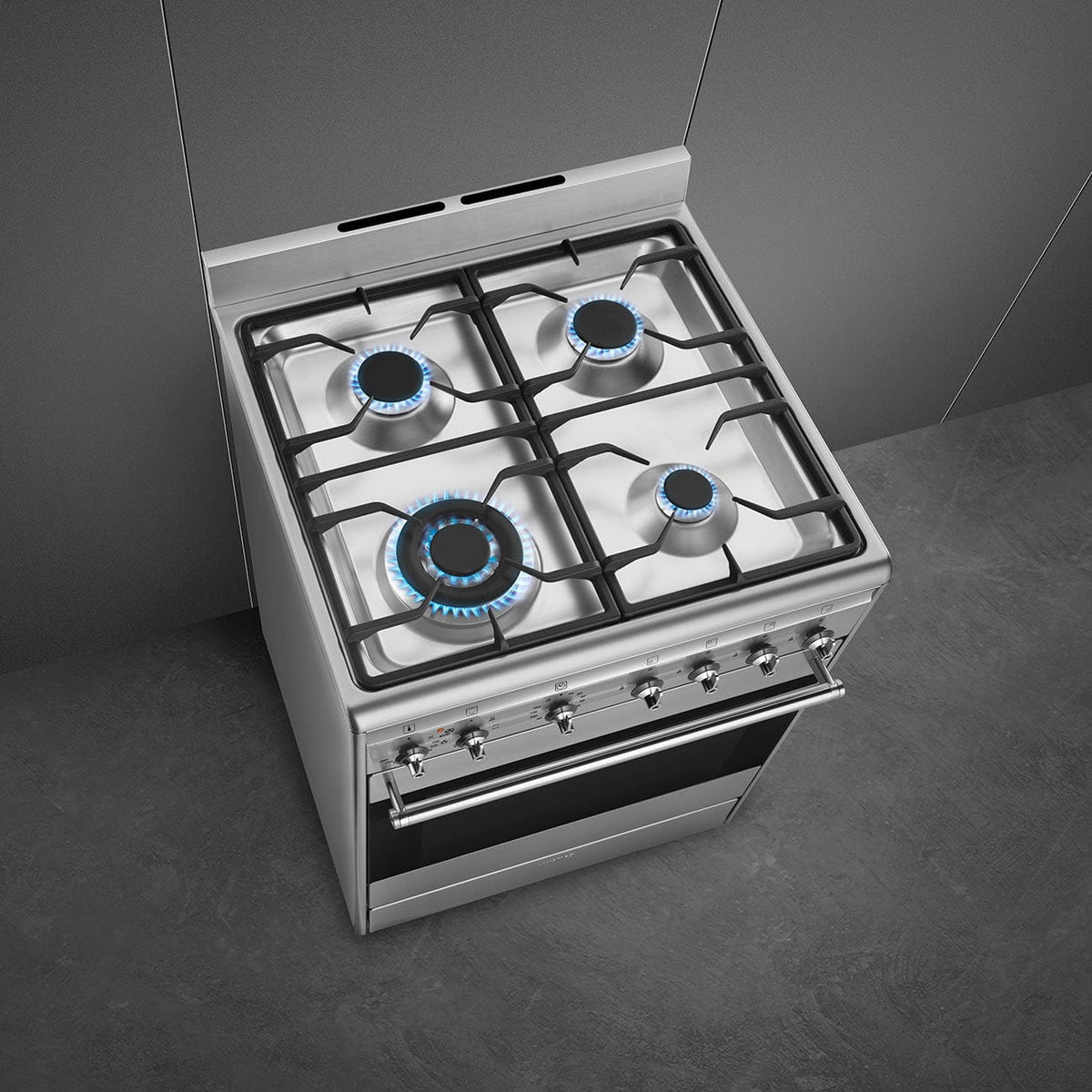 SMEG Gas Stove Smeg 60cm Gas/electric Stove SSA60MX2 (7825655529561)