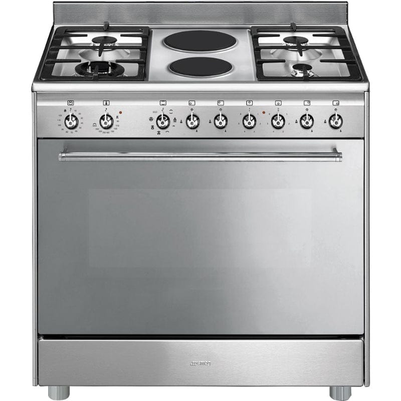 Smeg Gas Stove Smeg 90cm 4 Burner + 2 electric Gas Stove SSA91MAX9