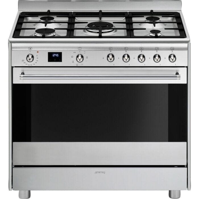 smeg Gas Stove Smeg 90cm Stainless Steel Gas Stove SSA91MAX2