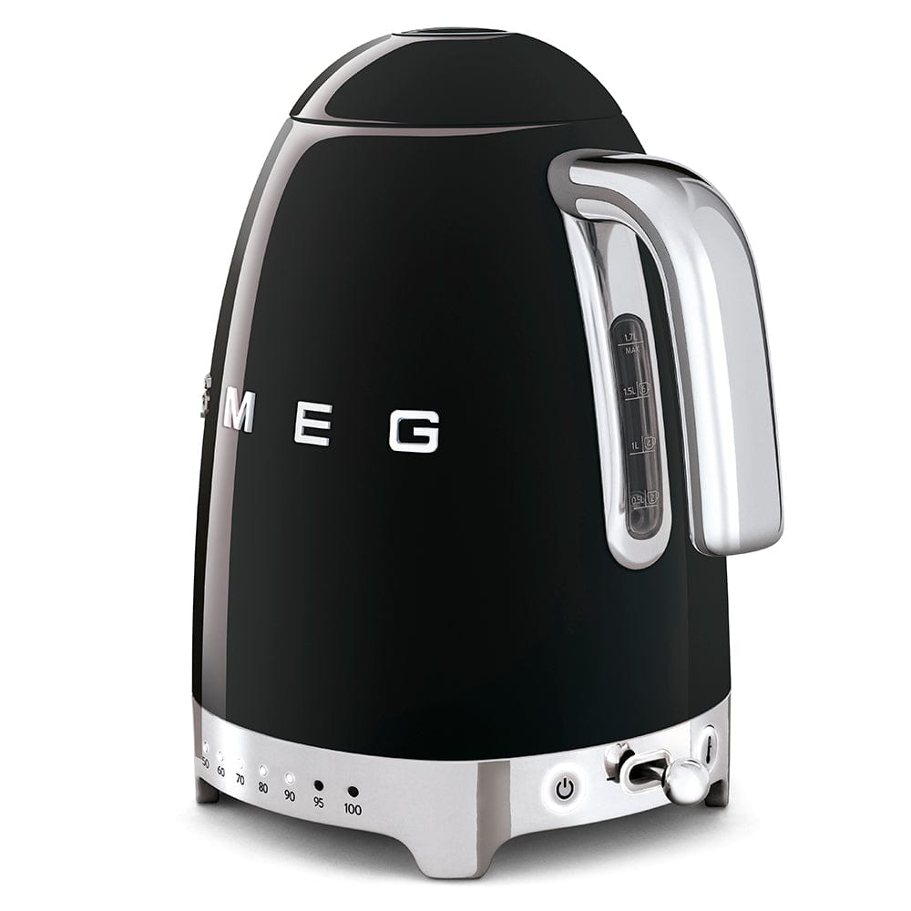 smeg KETTLE Smeg Temperature Kettle Black 1.7 Litre KLF04BLSA