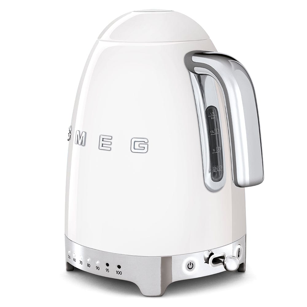 smeg KETTLE Smeg Temperature Kettle White 1.7 Litre KLF04WHSA (6697459679321)