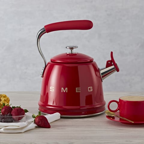 smeg KETTLE Smeg Whistling Kettle, 2.3 Litre Red CKLW2001RD (7248180052057)