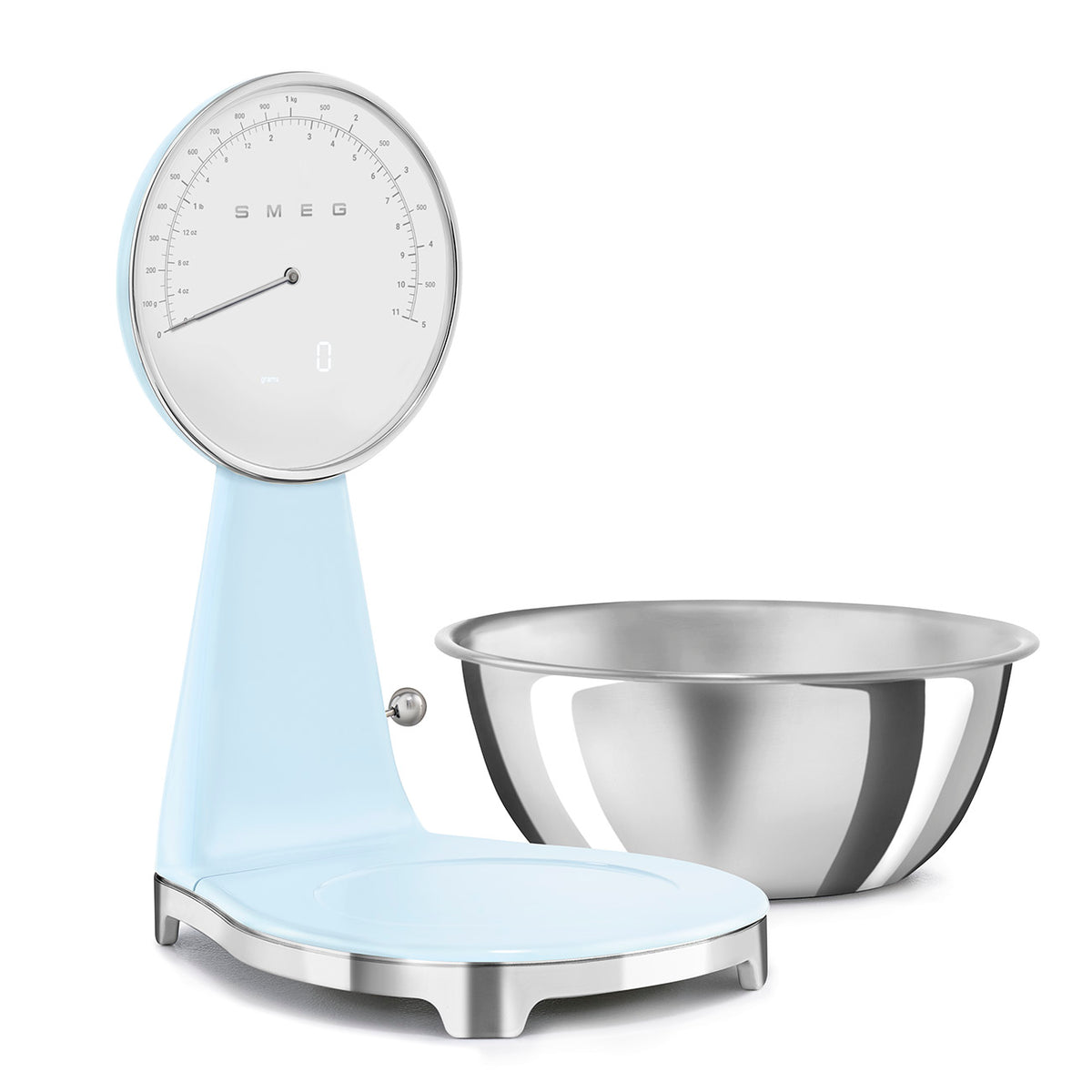 smeg Kitchen Scale Smeg 50's Style Analog And Digital Kitchen Scale Pastel Blue Glossy KSF01PBWW