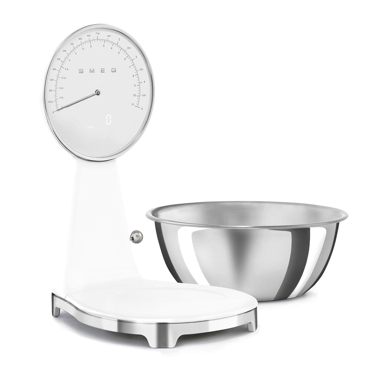 smeg Kitchen SCALE Smeg 50's Style Analog And Digital Kitchen Scale White Glossy KSF01WHWW