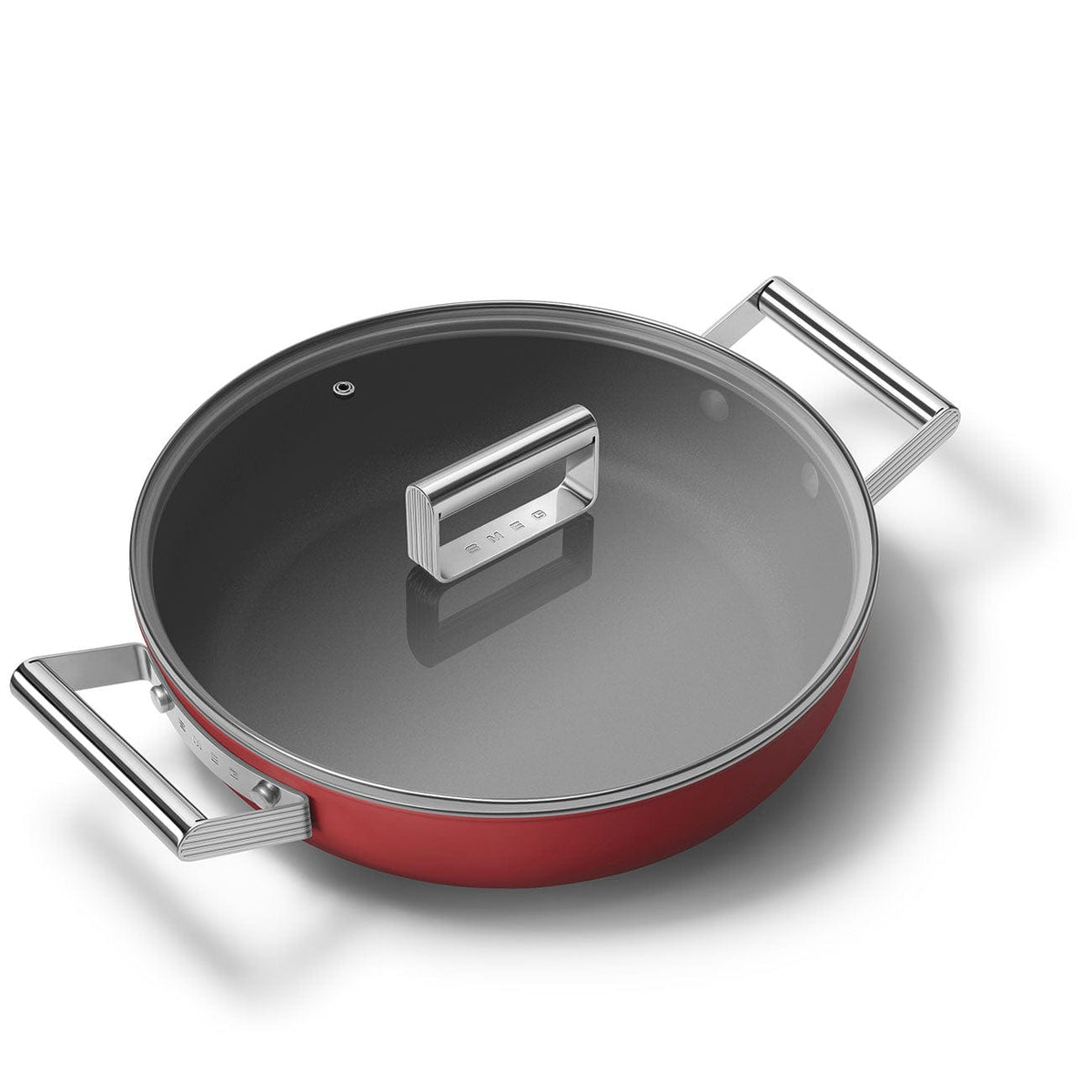 smeg POTS Smeg 28cm Deep Pan With Lid CKFD2811RDM (6700263473241)