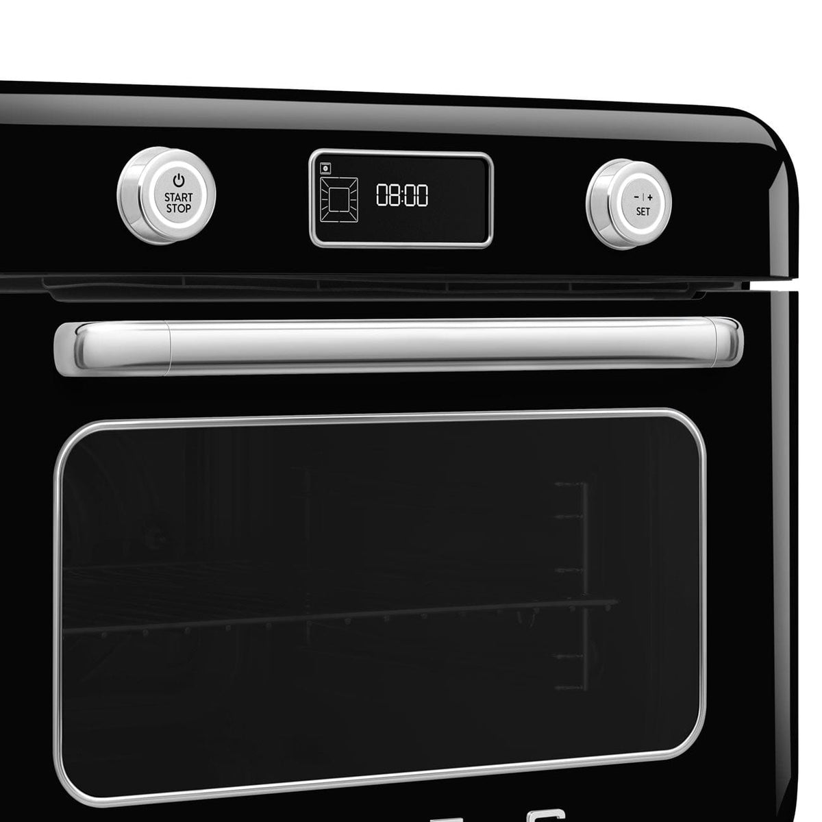 smeg Steam Oven Smeg Countertop Combi Steam Oven 50's Style Aesthetic Black Glossy COF01BLEU