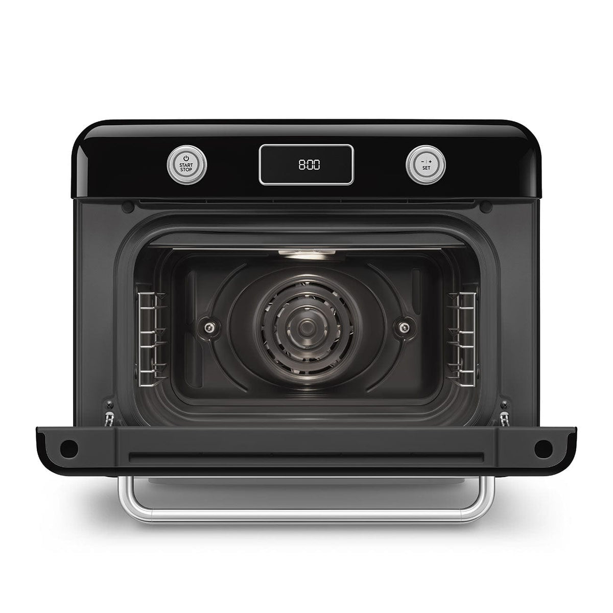 smeg Steam Oven Smeg Countertop Combi Steam Oven 50's Style Aesthetic Black Glossy COF01BLEU