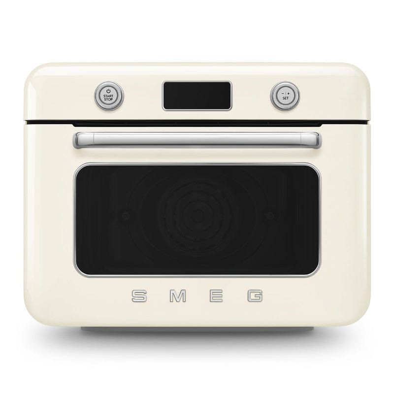 smeg Steam Oven Smeg Countertop Combi Steam Oven 50's Style Aesthetic Cream Glossy COF01CREU