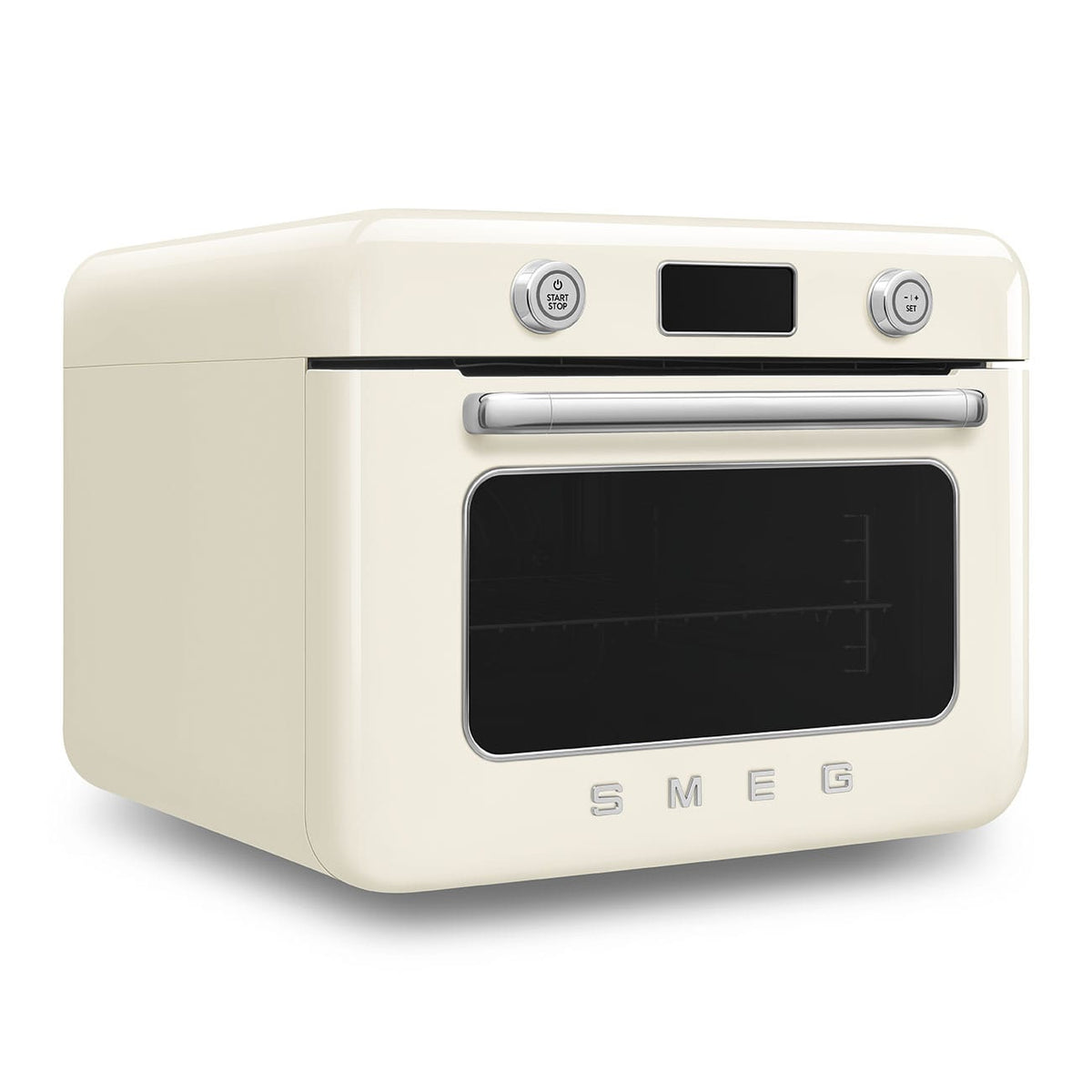 smeg Steam Oven Smeg Countertop Combi Steam Oven 50's Style Aesthetic Cream Glossy COF01CREU