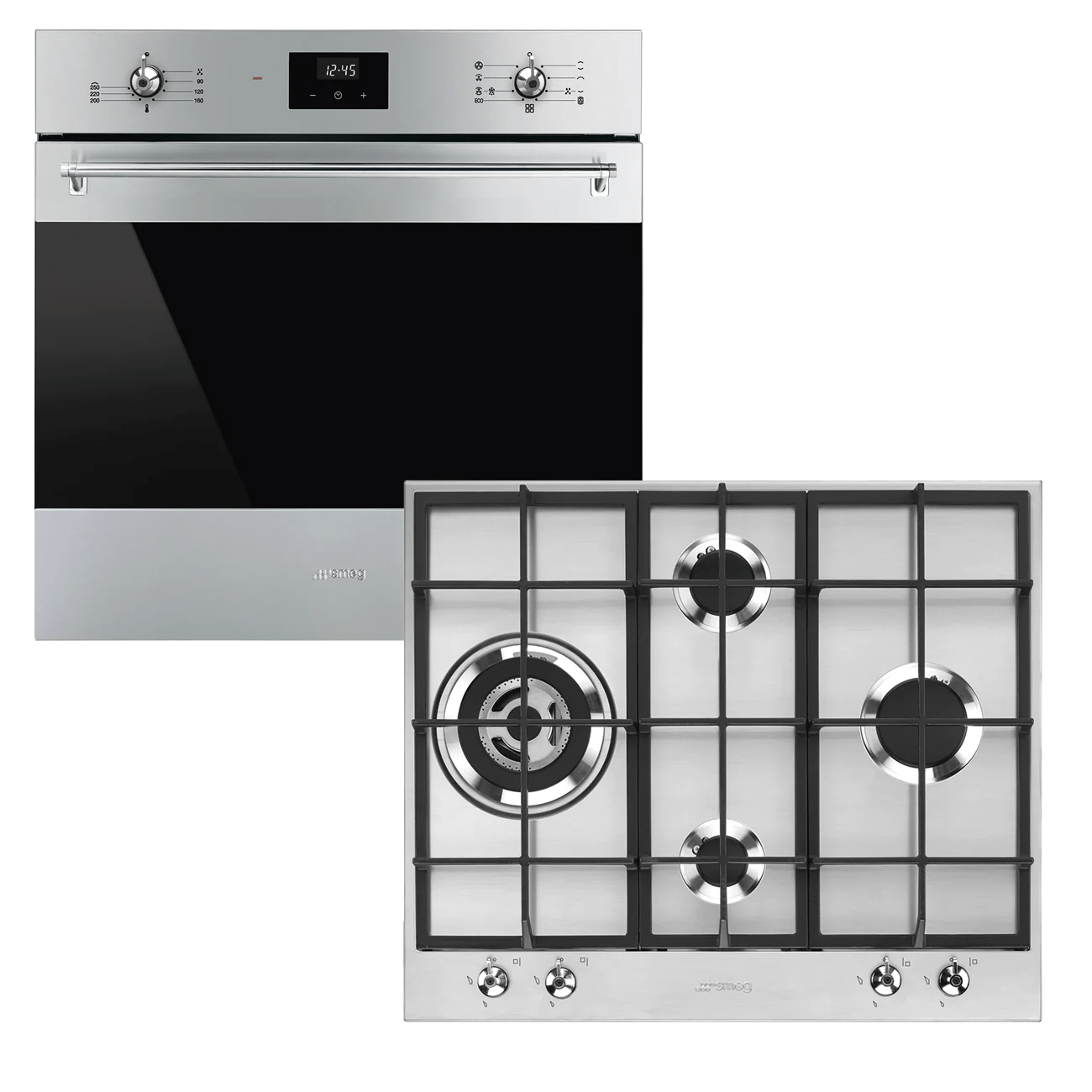 smeg STOVE SMEG 60CM GAS HOB & ELECTRIC OVEN COMBO -PX364LSA & SF6300TVX (7427929047129)