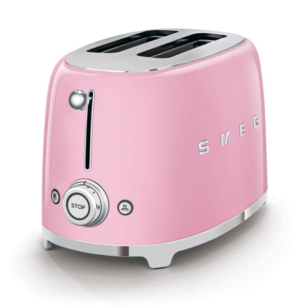 smeg TOASTER & KETTLE Smeg 50's Retro Style Kettle and 2 Slice Toaster Set Pink (7346593693785)