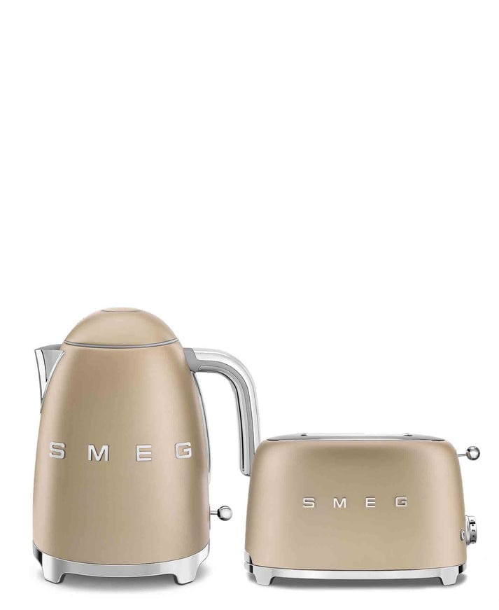 SMEG TOASTER & KETTLE Smeg Kettle & Toaster Set Matte Champagne (7508841431129)