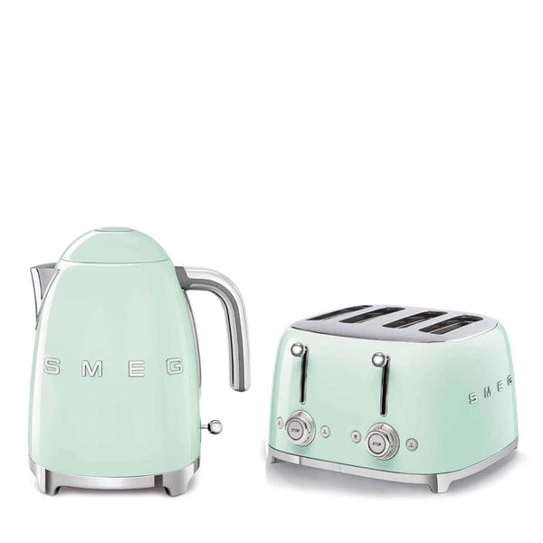 smeg Toaster Smeg Kettle & 4 Slice Toaster Set Pastel Green (7401234825305)