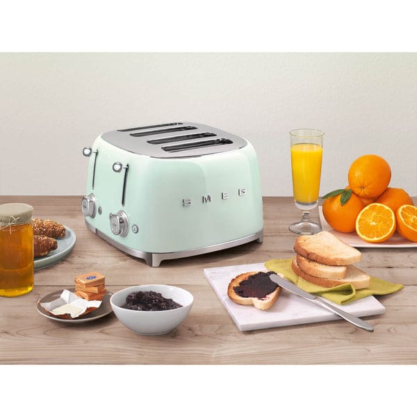 smeg Toaster Smeg Kettle & 4 Slice Toaster Set Pastel Green (7401234825305)