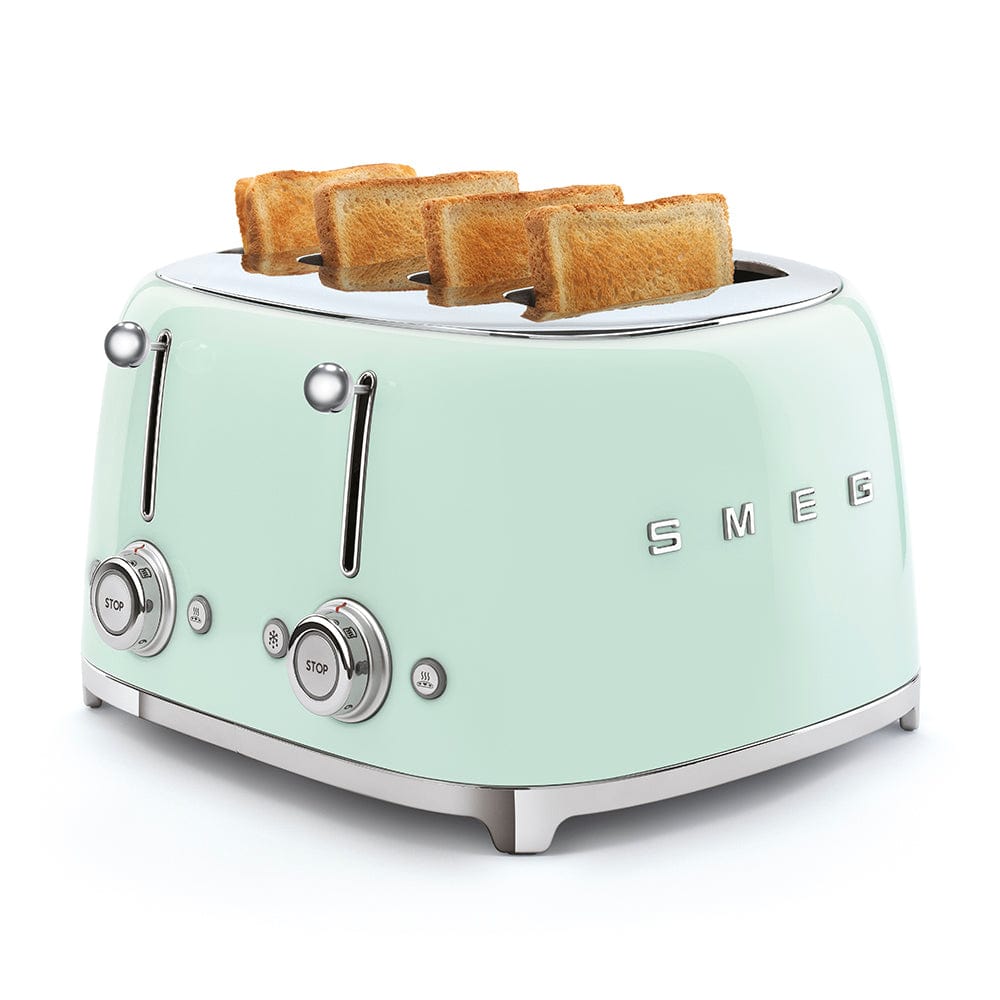 smeg Toaster Smeg Retro 2000W 4 Slice Toaster Pastel Green TSF03PGSA (6899644629081)