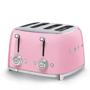 smeg Toaster Smeg Retro 2000W 4 Slice Toaster Pink TSF03PKSA (7140459577433)