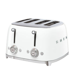smeg Toaster Smeg Retro 2000W 4 Slice Toaster White TSF03WHSA (6697694855257)