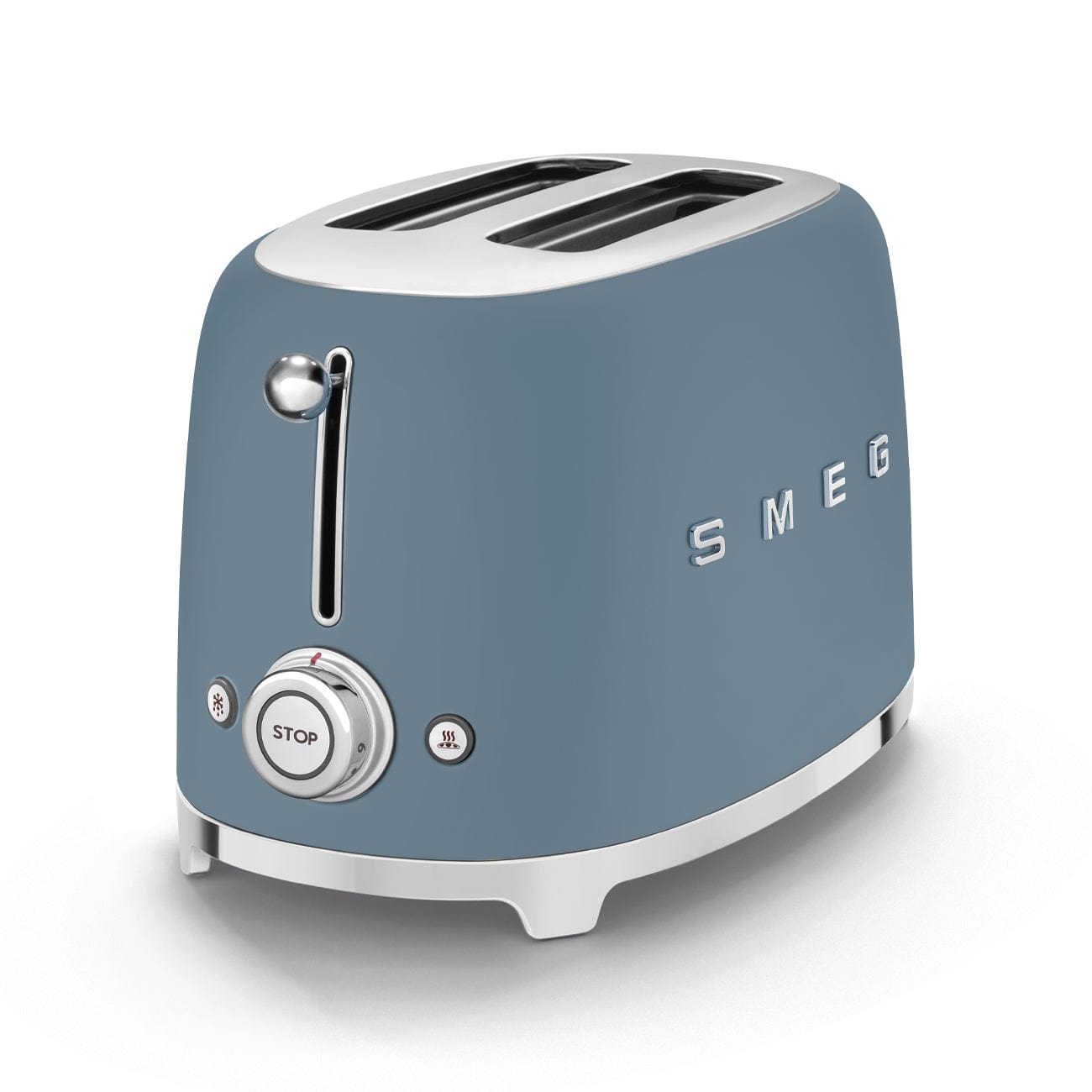 smeg TOASTER Smeg Retro 50's Style 950W 2 Slice Toaster Matt Storm Blue TSF01SBMEU