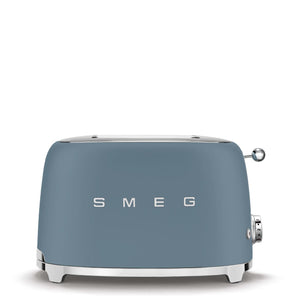 smeg TOASTER Smeg Retro 50's Style 950W 2 Slice Toaster Matt Storm Blue TSF01SBMEU