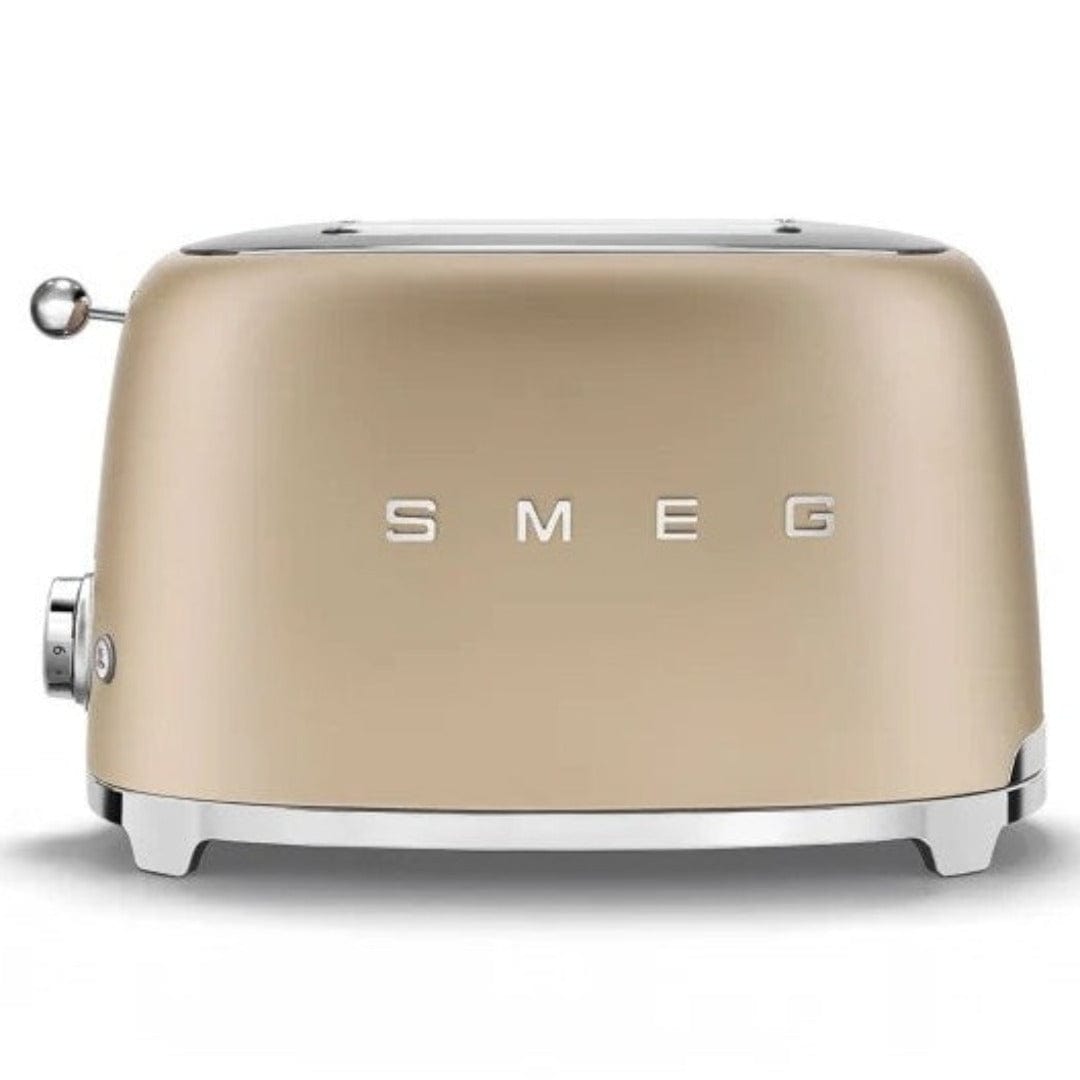 smeg TOASTER Smeg Retro 950W 2 Slice Toaster Matte Champagne TSF01CHMSA