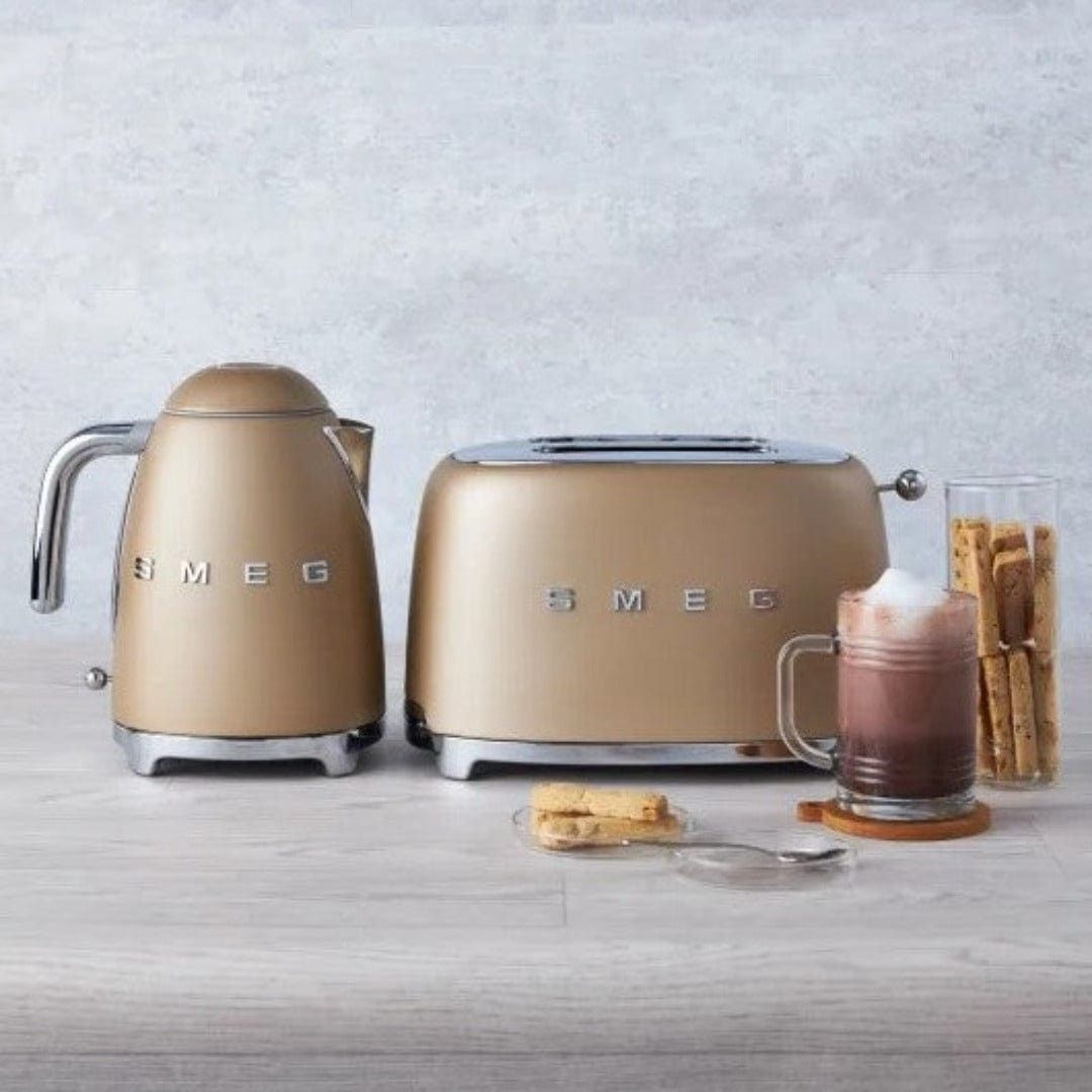 smeg TOASTER Smeg Retro 950W 2 Slice Toaster Matte Champagne TSF01CHMSA