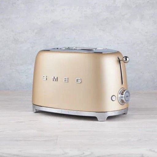 smeg TOASTER Smeg Retro 950W 2 Slice Toaster Matte Champagne TSF01CHMSA