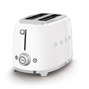 smeg TOASTER Smeg  Retro 950W 2-Slice Toaster White TSF01WHSA (4790796746841)