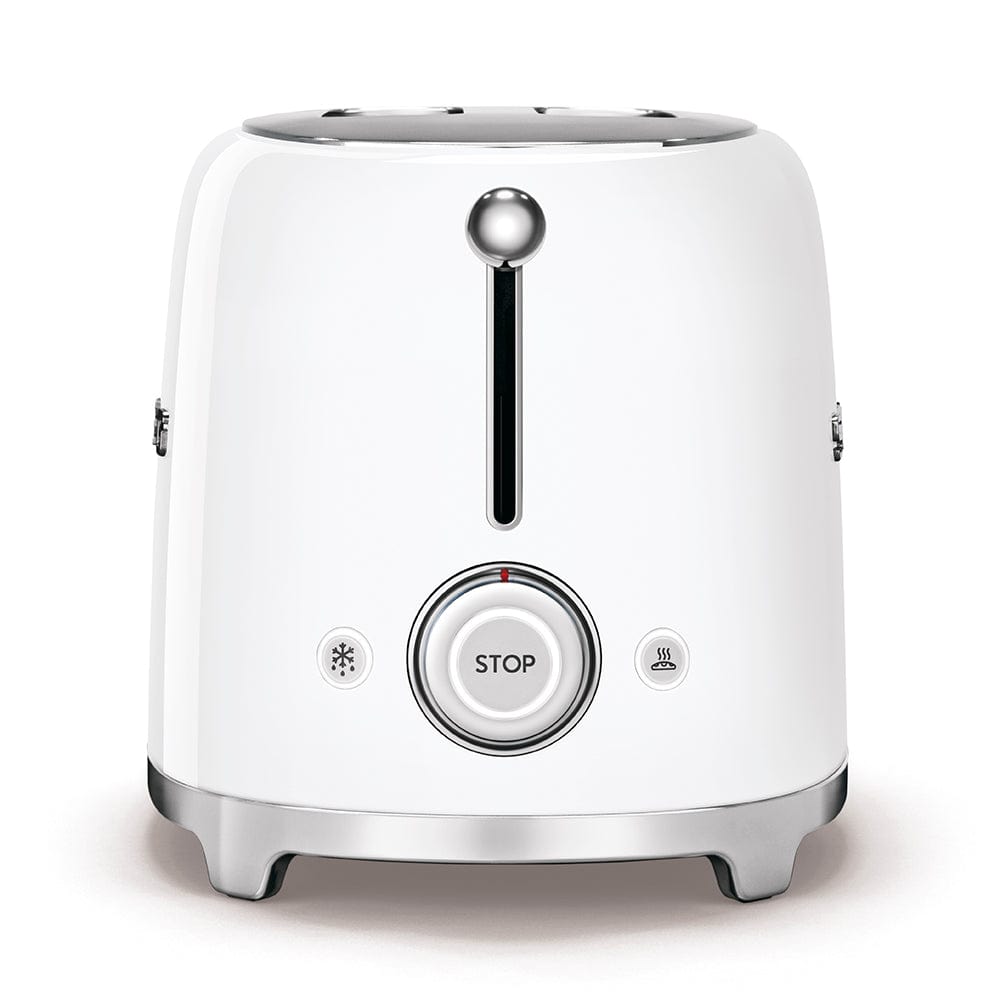 smeg TOASTER Smeg  Retro 950W 2-Slice Toaster White TSF01WHSA (4790796746841)