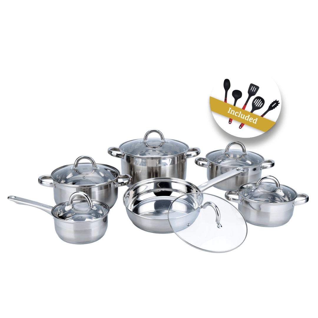 SNAPPY CHEF Pots Set Snappy Chef 12 Piece Supreme Cookware Set SSCS018 (4792513298521)