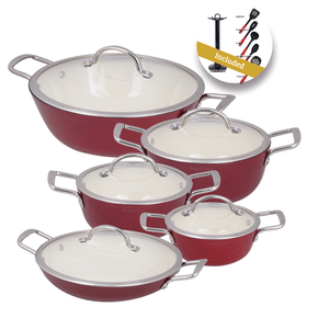 SNAPPY CHEF POTS Snappy Chef 10 Piece Superlight Cast Iron Combo SCSC003 (4707556130905)