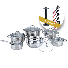 SNAPPY CHEF POTS Snappy Chef 12 Piece Supreme Cookware Set SSCS018 (4792513298521)