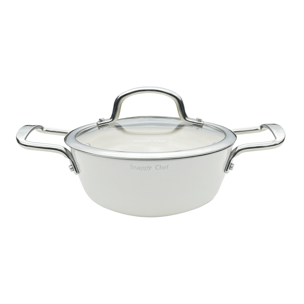 SNAPPY CHEF POTS Snappy Chef 20cm Superlight Casserole White CICW020