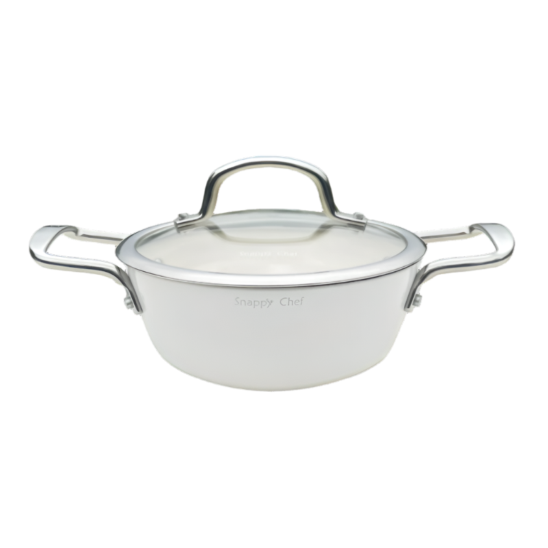 SNAPPY CHEF POTS Snappy Chef 20cm Superlight Casserole White CICW020