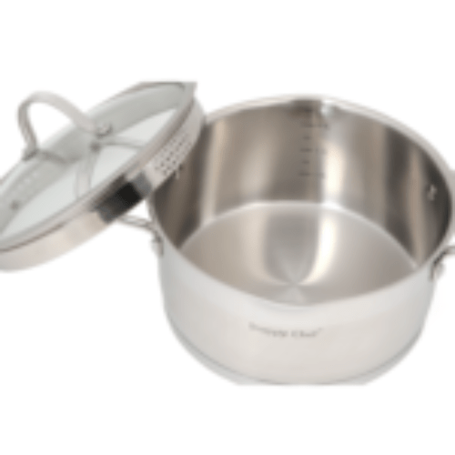 SNAPPY CHEF POTS Snappy Chef 6 Piece Pot Platinum Cookware Set