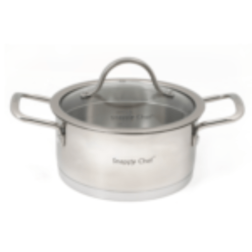 SNAPPY CHEF POTS Snappy Chef 6 Piece Pot Platinum Cookware Set