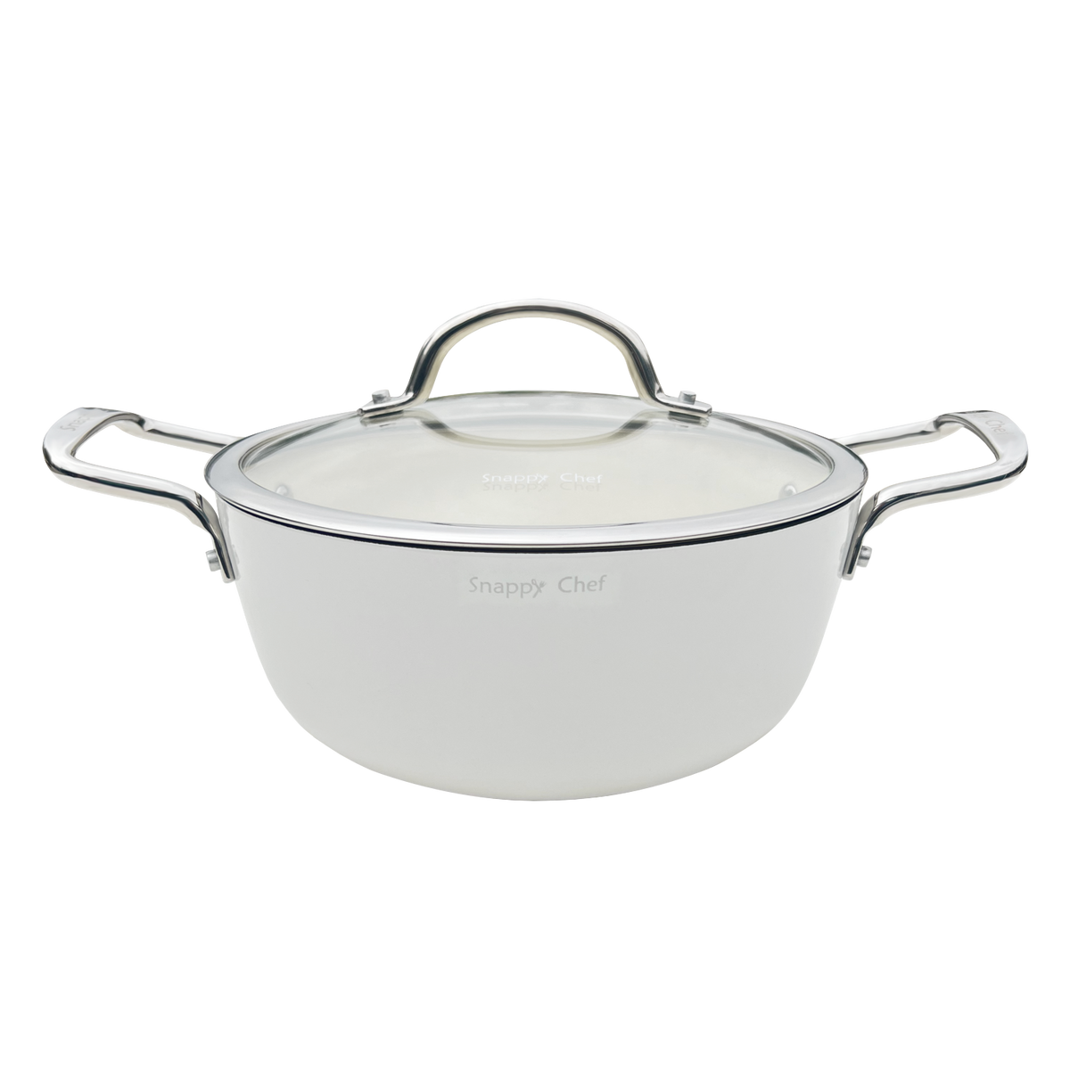 SNAPPY CHEF POTS Snappy Chef Superlight Cast Iron Combo White 10 Piece SCSW003