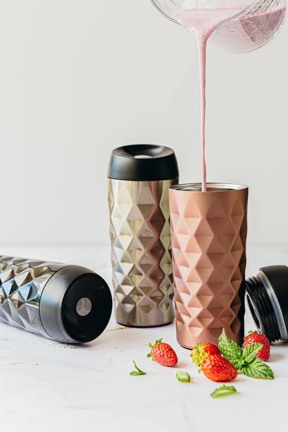 Snappy MUG Snappy Diamond Tumbler 400ml Silver SN-DIA400S (7306249830489)