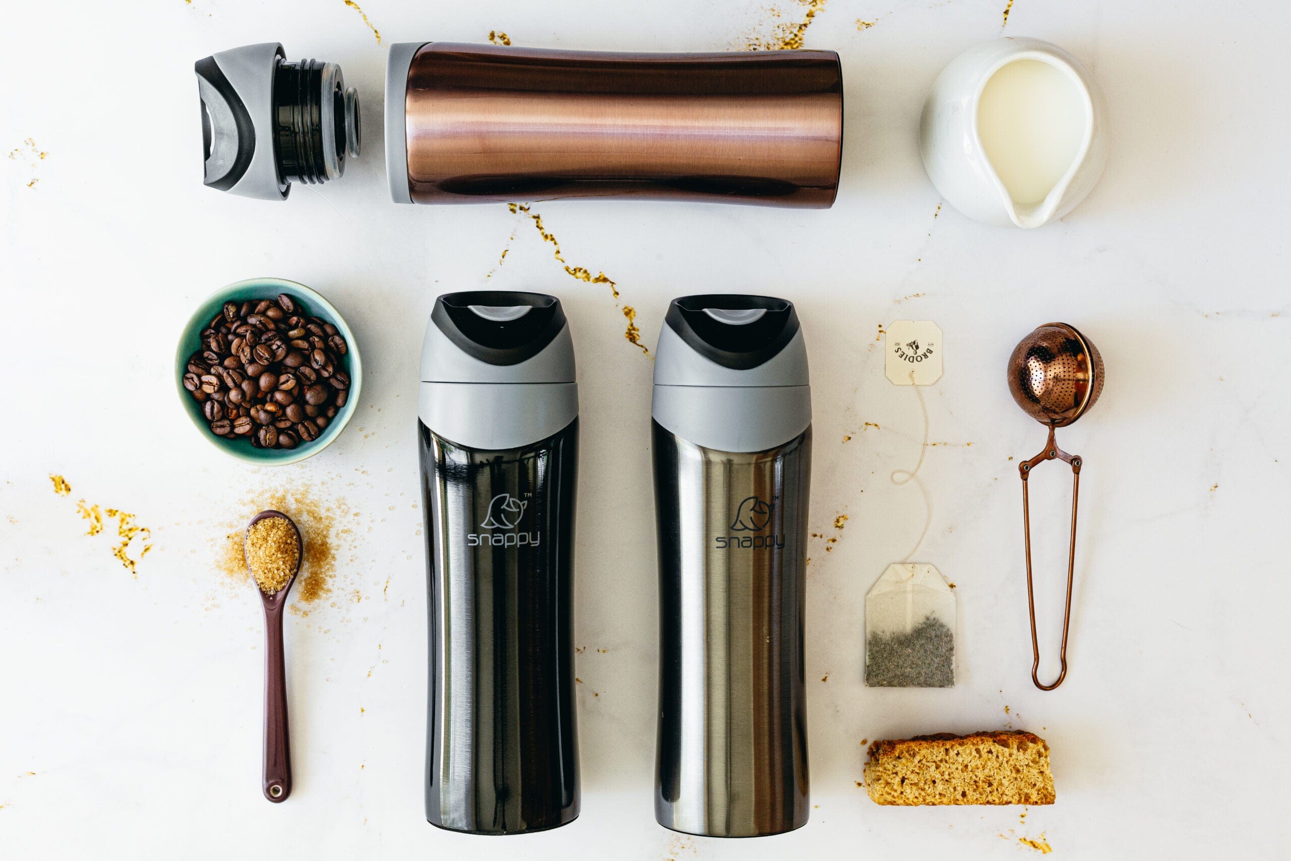 Snappy MUG Snappy Double Wall Stainless Steel Tumbler 400ml Coal SN-SS400C (7306260676697)