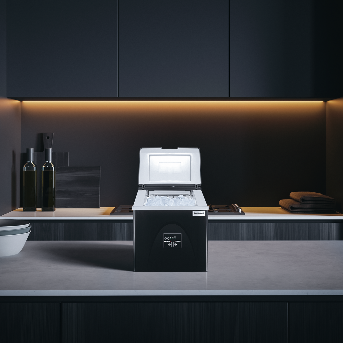 SnoMaster 20Kg Counter-Top Ice-Maker Stainless Steel BLACK ZBC-20
